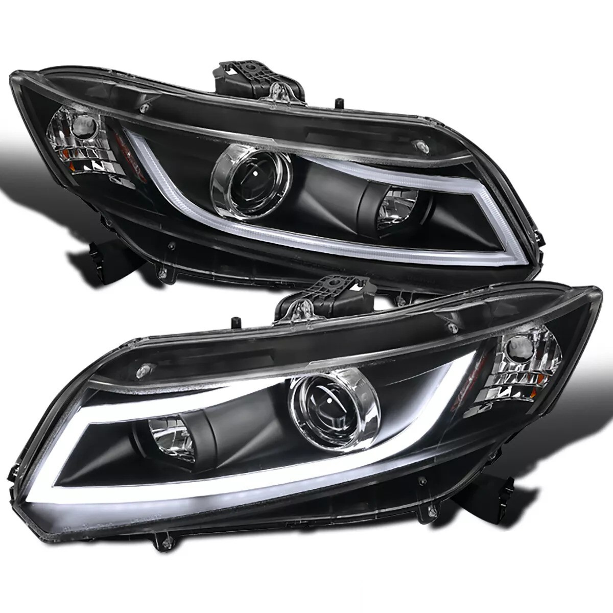 2012-2015 Honda Civic 2Dr/4Dr LED Bar Projector Headlights Head Lamps